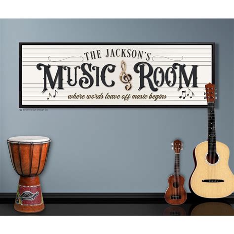 Music Room Sign Personalized Music Studio Signs Musician T Recording