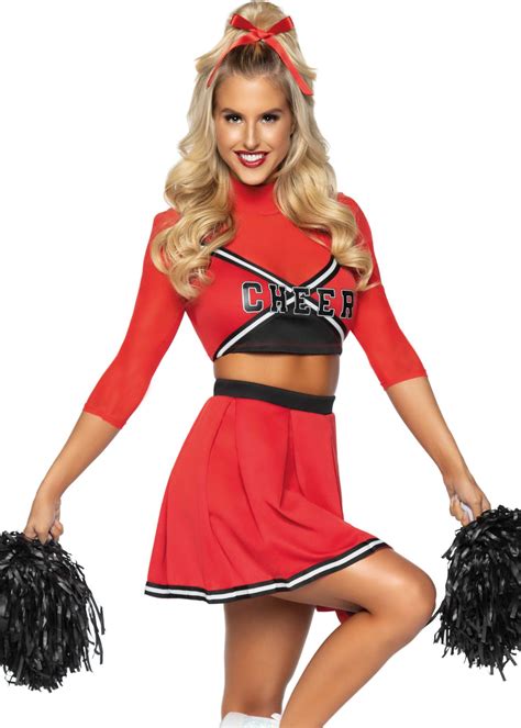 Sexy Cheerleader Outfit Rood Feestkledingnl