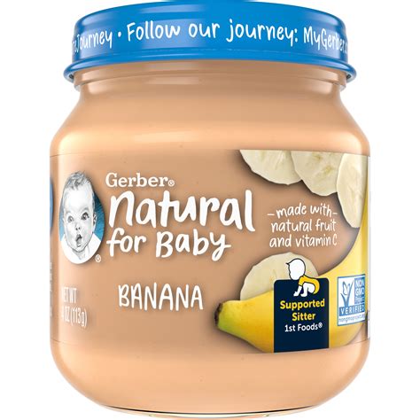 Gerber 1st Foods Natural For Baby Baby Food Banana 4 Oz Jar