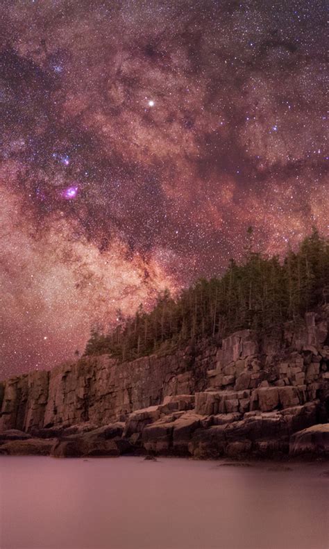 480x800 Milky Way Over Otter Cliffs 4k Galaxy Notehtc Desirenokia