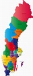 Provincias Suecia. | Suecia, Guia turistico, Mapas