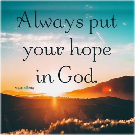 Put Your Hope In God