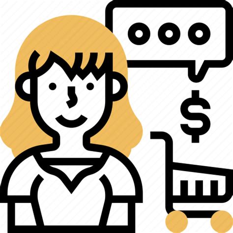 Female Customer Shopping Buyer Pay Icon Download On Iconfinder