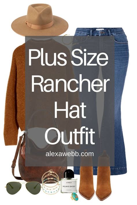 Plus Size Rancher Hat Outfit A Plus Size Rust Sweater With Flare