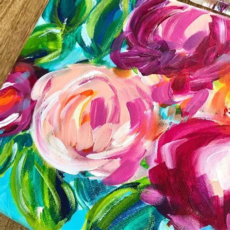 Easy Abstract Flowers For Beginners — Elle Byers Art Flower Painting