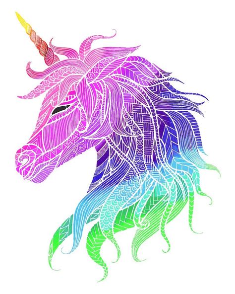 Unicorn Printable Unicorn Digital Download Rainbow Unicorn Etsy