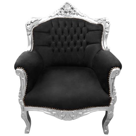 Buy black velvet dining chairs and get the best deals at the lowest prices on ebay! Armchair "princely" Baroque black velvet and silver wood