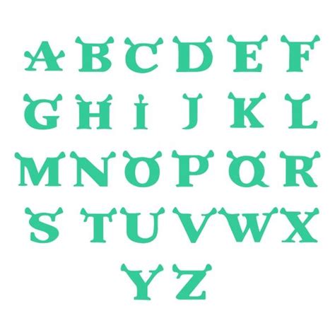 Shrek Cuttable Font Apex Embroidery Designs Monogram