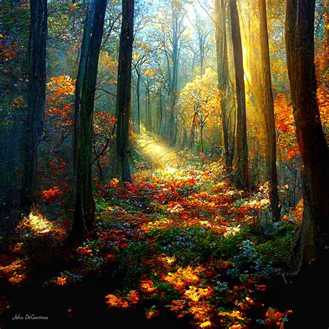 Majestic Forest Mixed Media By John Degaetano Fine Art America