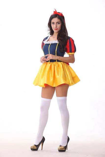 2015 Free Shipping Sexy Princess Costumes Women Lingerie Snow White Costume Plus Size Halloween