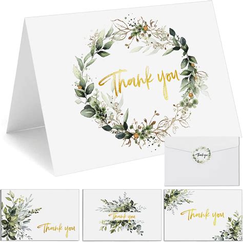 Amazon Com 100 Thank You Cards With Envelopes And Stickers 5 Unique