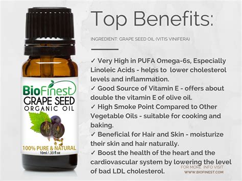 #6 grape seed oil soothes scalp irritation. Grapeseed Organic Oil - 100% Pure - Premium Grade ...