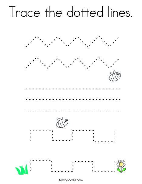 The template includes 6 lines for writing, with a dotted middle line and descender line to help students practice lower case and upper case letters. Trace the dotted lines Coloring Page - Twisty Noodle | Pre ...