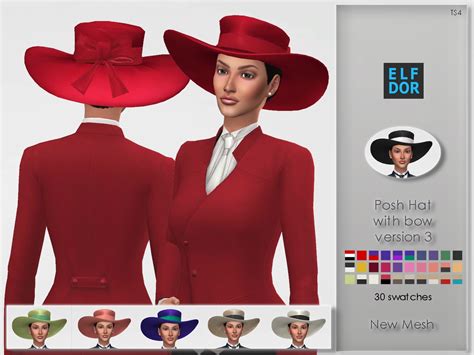 Posh Hat With Feathers Version 2 At Elfdor Sims Sims 4 Updates Vrogue