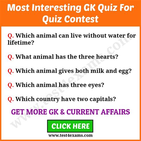 Online test general knowledge is one of the most important sections in the entire competitive exam, campus and entrance online test. Most Interesting General Knowledge Questions & Answers For ...