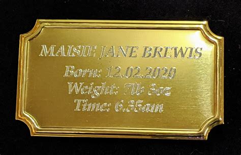 Buy Gold Aluminium Engraving Plate 60mm X 35mm Engraved To Your Online