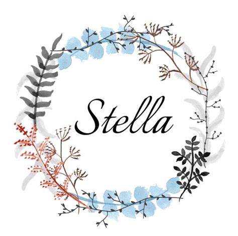 Girls Name In Floral Wreath Stella Stella Latin Star Significados