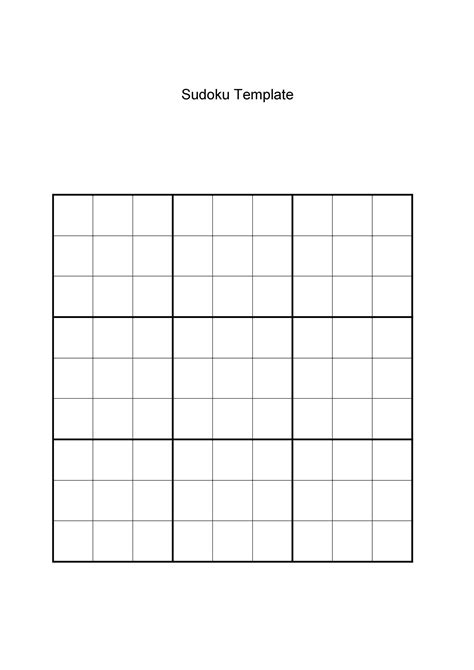 Blank Sudoku Grid Printable Printable Word Searches