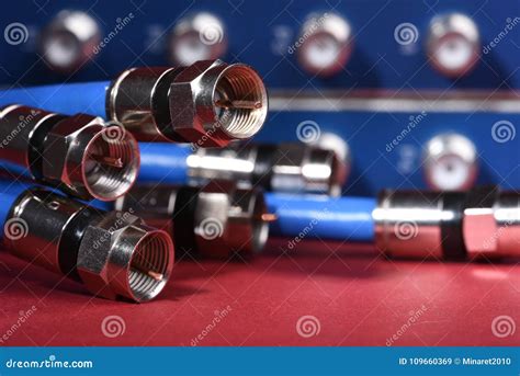 Coaxial Tv Cables Close Up Stock Image Image Of Catv 109660369