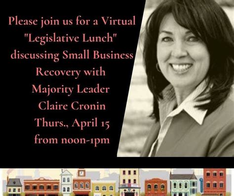 Apr 15 Virtual Legislative Lunch With Claire Cronin Easton Ma Patch