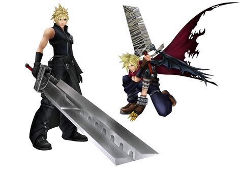 Cloud Advent Children And Kingdom Hearts Characters And Art Dissidia