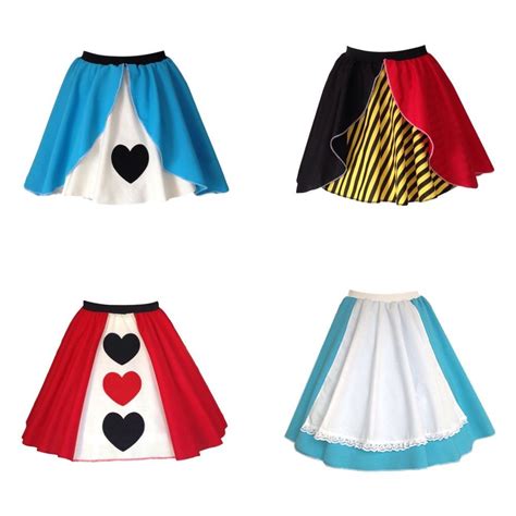 Queen Of Hearts Alice In Wonderland Fancy Dress Skirt Outfit Costume