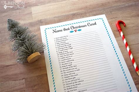 Name That Carol Printable Game Digital File Only Christmas Etsy