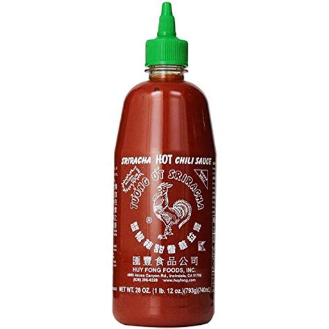 Tuong Ot Sriracha Hot Chili Sauce 28oz Scoville Scale