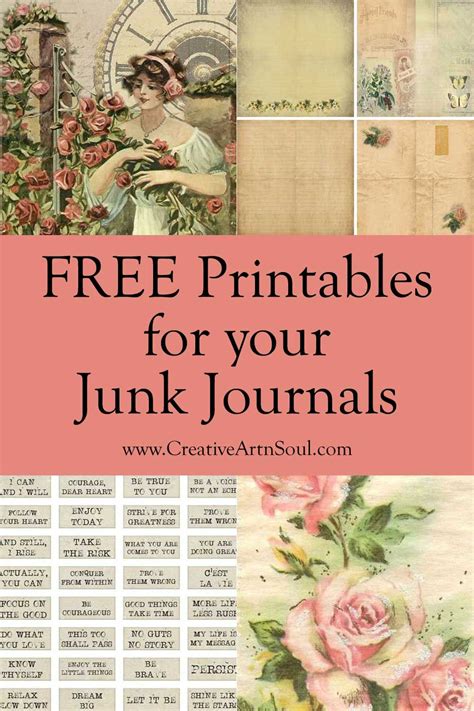 Free Printables For Your Junk Journals Creative Journal Diy Journal