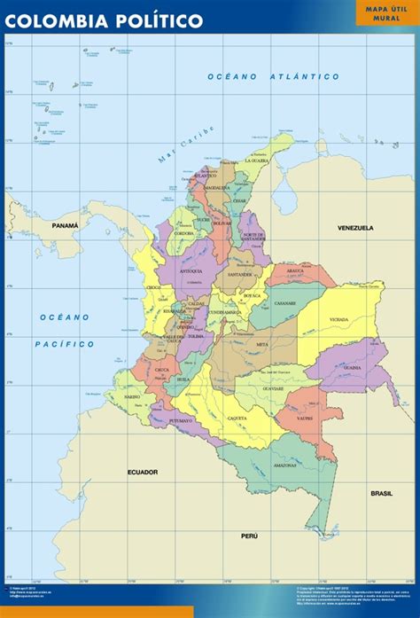 Colombia Mapas Murales De España Y El Mundo