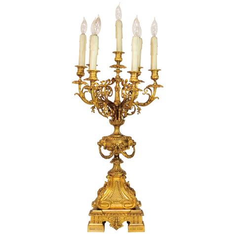Buy table lamps online at french connection now. Large 19th C. Figural French Louis XV Style Bronze Candelabra Table Lamp at 1stdibs