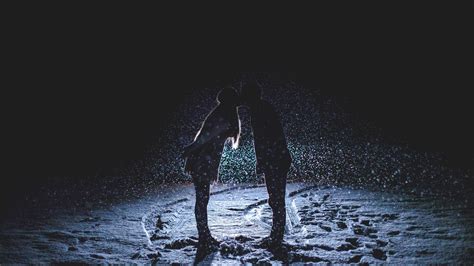 Women People Couple Love Kissing Lighter Night Wallpapers Hd