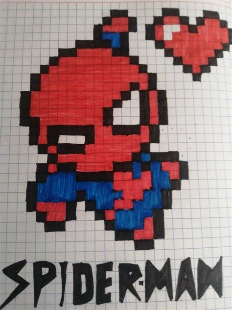 Spider Man Pixel Art Dibujitos Sencillos Dibujos Garabateados
