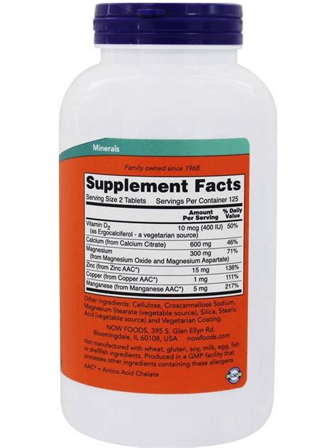 Now Foods Calcium Citrate 250 Tablets Herbs Direct