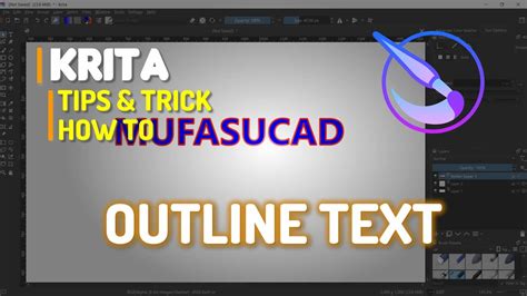 Krita How To Outline Text Youtube