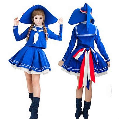 2019 Anime Wadanohara And The Great Blue Sea Sailor Suit Dress Uniform Outfit Cosplay Costumes