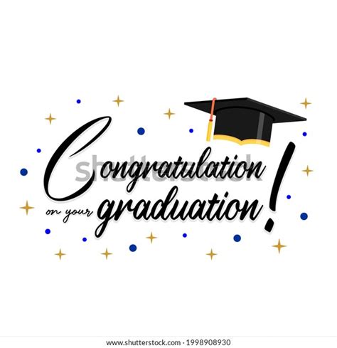 Lettering Congratulation On Your Gradution Stock Vector Royalty Free