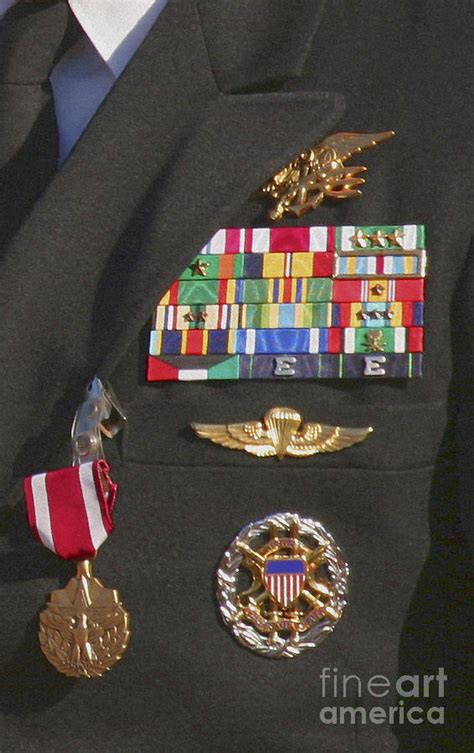 Close Up View Of Military Decorations Photograph By Michael Wood