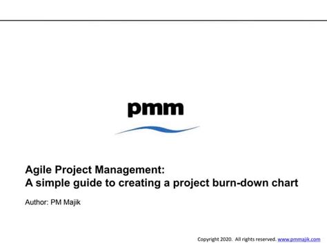 Agile A Guide To Creating A Project Burndown Chart Ppt