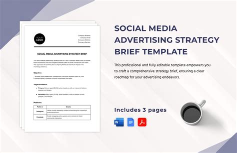 Social Media Advertising Strategy Brief Template Download In Word