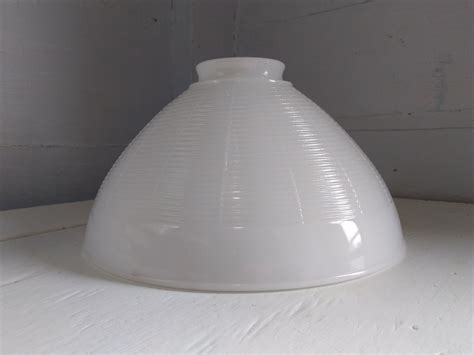 Vintage Large White Glass Lamp Shade Globe Torchier Diffuser