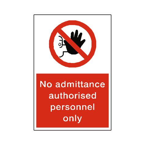 No Admittance Sign Safety Uk