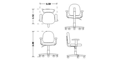 2d View Of Movable Chair Cad Blocks Layout Autocad File Interior