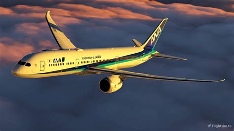 all nippon airways ana livery pack boeing 787 9 4k for microsoft flight simulator msfs