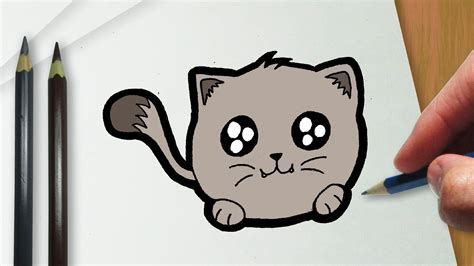 Como Desenhar Um Gatinho Kawaii Gatinho Kawaii Desenhos De Gatos