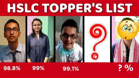 Seba Hslc Assam Topper List Who Is The State Topper Hslc Assam