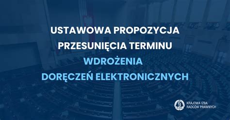 Projekt Ustawy O Zmianie Ustawy O Dor Czeniach Elektronicznych