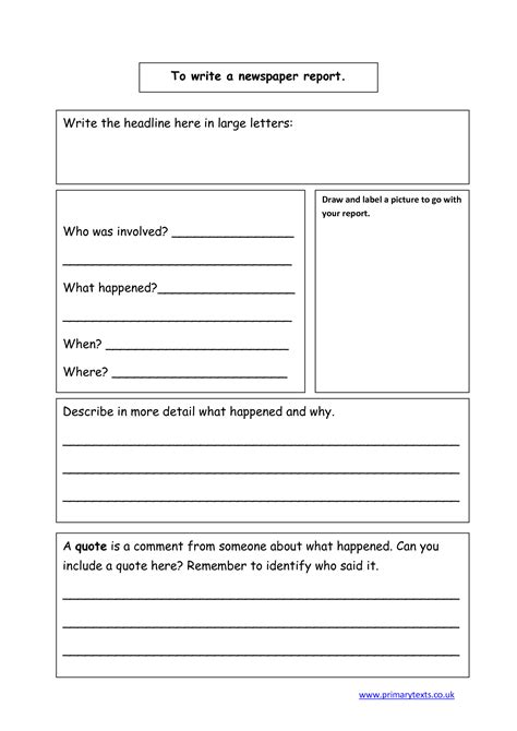 When teaching kids about news articles it's helpful to dissect the genre itself: Science Report Template Ks2 - 10+ Professional Templates Ideas