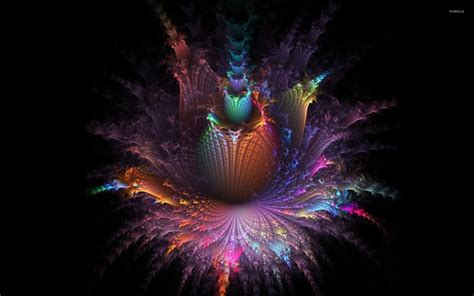Amazing Colors On The Fractal Flower Wallpaper Abstract Wallpapers