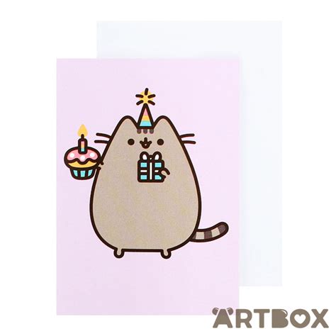 Buy Pusheen The Cat Birthday Cupcake And T Mini Greeting Card At Artbox